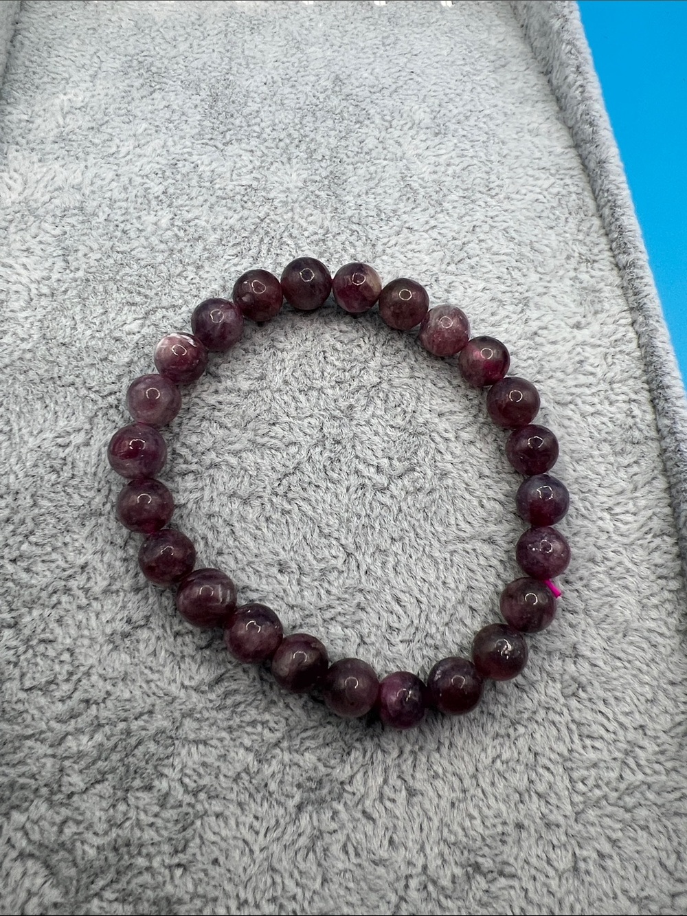 Natural Purple Beaded Stretch Bracelet - Classic Gem Accent
